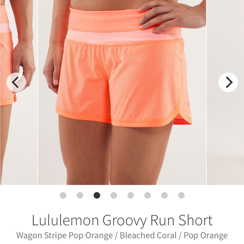 lululemon athletica Women's Orange Groovy Run Short